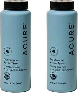 Acure Dry Shampoo - Non Aerosol, Vegan - 1.7 oz Travel Size (2 Pack)