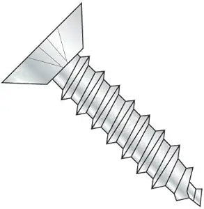 #12 x 1/2" Self Tapping Screws - Sheet Metal Screws, Type A, Stainless Steel 18-8, Undercut Flat Head, Phillips Drive, Full Thread (Quantity: 500 pcs)