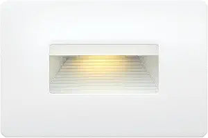 Hinkley Landscape Lighting Luna Horizontal 12v Step Light, Low-Voltage, 2700K, Fits Standard Gang Junction Box, Integrated LED, Satin White
