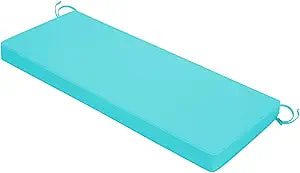Mrsenloi Outdoor Bench Cushions 48 x 16 x 3 Inch with Ties, Thick Waterproof Porch Swing Cushions for Patio Furniture Chair Pad, Seat Sofa Garden Replacement Cushion Sponge Filling