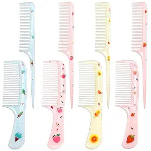 8pcs Toddler Comb Cute Hair Comb Set Portable Baby Hair Combs Mini Combs Rat Tail Hairs Styling for All Hair-Types of Women, Girls