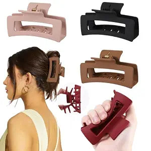 4 Pcs Flexible Hair Clip, 4.1Inch Flexible Claw Clip for Women Girls