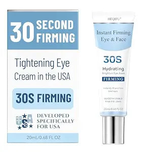 30S Instant Firming Eye Cream & Face Cream-For Smoothes Wrinkles, Reduces Puffy Eye Bags & Fine Lines-0.68 Fl.oz