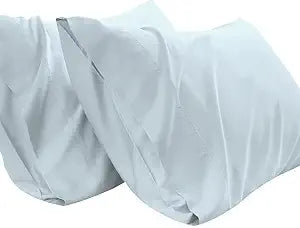 Kamas Egyptian Cotton Sateen Weave Pack of 2 Extra Large Pillowcase to Fit Your Oversized Pancake Large Huge & Gusseted Pillows (Sea Foam, King Oversize- 23x43)
