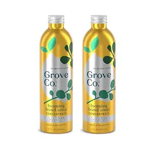 Grove Co. Foaming Hand Soap Refills, Lemon & Eucalyptus, 2 x 12 oz