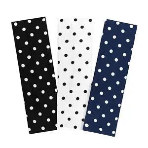 Wecoe Polka Dot Headbands for Women 3 PCS Stretchy Wide Headbands