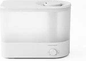 MEGAWISE 2025 Large Capacity Humidifier, 6L Top Fill Design, 50H Runtime, Ultra Quiet Large Capacity Cool Mist for Bedroom, Baby Nursery, Plants, Indoor, Easy to Clean & Fill (White)
