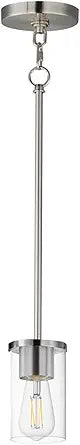 Satin Nickel Lateral One Pendant Light by Maxim