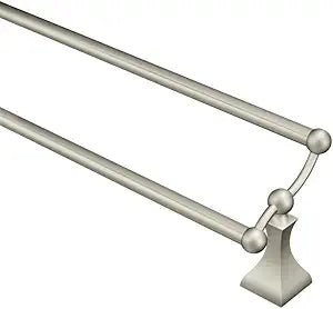 Moen DN8322BN Retreat 24-Inch Wall Mount Bathroom Double Towel Bar, Brushed Nickel