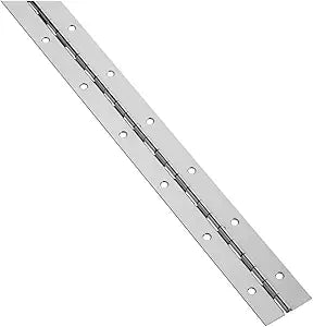 National Hardware N266-957 V571 Continuous Hinge 2.9 in x 1.9 in x 50.4 in Stainless Steel Surface Mount Door Hinges for Cabinet Doors Commercial Heavy Duty Metal