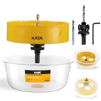 KATA 6 Inch Hole Saw for Recessed Lights with Silicone Dust Bowl Catcher