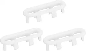uxcell Sink Trim Overflow Cover, 3Pcs Sink Overflow Rings 47.8x13.6mm Oval Bathroom Kitchen Basin Drain Cover Hole Insert in Caps, White