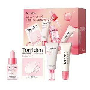 Torriden CELLMAZING Firming Discovery Kit | 5D Collagen | Ampoule 10ml + Eye Cream 2ml * 5ea + Cream 20ml + Lip Essence 11ml | Travel Essential | Korean Skin Care Set