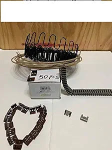 Zig Zag- Springs 11 Gauge 30 Feet for Furniture & Auto Upholstery, Plus Special Package 50 pcs 7 Holes Clip +40 pcs Stay Wire Clips + 20 feet of Springing Wire