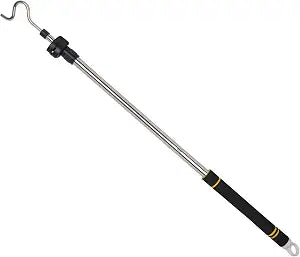 Clothes Hanger Reaching Hook Telescopic Adjustment clothes hook pole Light and can Extend from 37" to 65" with 4.7 "Hook and Sponge Handle.