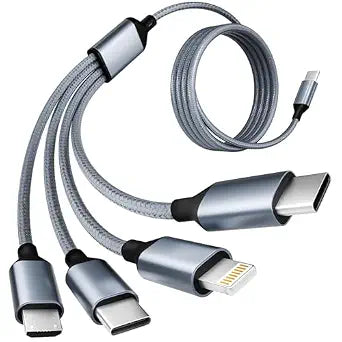 4 in 1 Multi Charging Cable, 1 Pack 5FT Charging Cords for Multiple Devices