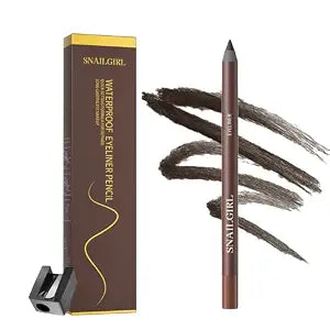 Waterproof Eyeliner Pencil, Waterproof Gel Eyeliner Pen, Long Lasting & Smudge-proof Eye Makeup Pencils with Sharpener Water Line Eye liner for Sensitive Eyes (04 Brown)