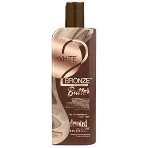 Devoted Creations White 2 Bronze Butter - Wrinkle Fighting Skin Softening Golden Tanning Butter Dark Tanning Lotion