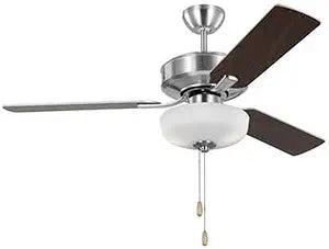 Monte Carlo Fans-Linden-3 Blade Ceiling Fan with Light Kit in Traditional Style-17.2 Inch Tall and 48 Inch Wide-Brushed