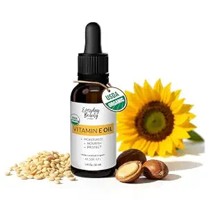 Organic Vitamin E Oil for Face, Skin & Hair, Fragrance-Free, 1 Fl Oz
