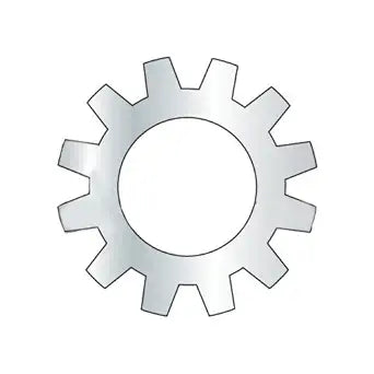 #6 External Tooth Lock Washers/Steel/Zinc/Outer Diameter: .305" - .320" / Thickness Range : .016" - .022" (Carton: 10,000 pcs)