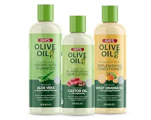 ORS Olive Oil Shampoo, Conditioner & Hair Lotion for Stronger and Healthier Hair 3 Piece Set
