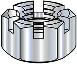 1-14 Slotted Hex Nut Zinc (Pack Qty 60) BC-101NHS by Shorpioen