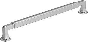 Amerock BP3740026 | Polished Chrome Cabinet Pull | 10-1/16 inch (256 mm) Center-to-Center Cabinet Handle | Stature | Drawer Pull | Kitchen Cabinet Handle | Furniture Hardware
