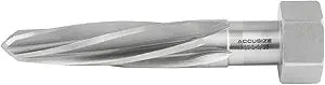 Accusize Industrial Tools H.S.S. Aligning Reamer - 1-1/16'' Diameter, 5'' Flute, 7'' OAL, Hex Shank, Spiral Flute, 0523-6055