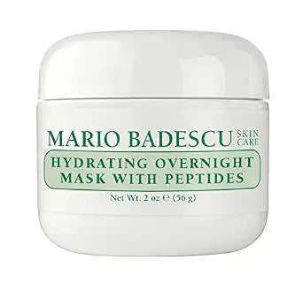 Mario Badescu Hydrating Overnight Mask with Peptides for All Skin Types | Anti-Aging Sleep Mask that Hydrates | Formulated with Palmitoyl Pentapeptide-4 and Palmitoyl Tetrapeptide-7| 2 fl OZ
