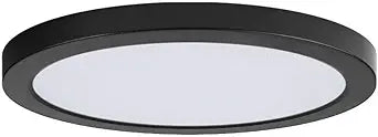 Maxim Lighting Chip 12" 1-Light Flush Mount | Black Finish | White Pmma Shade | Transitional Flush Mount | Ideal for Bedrooms, Hallways & Entryways | Dimmable Wet Rated | 57696WTBK
