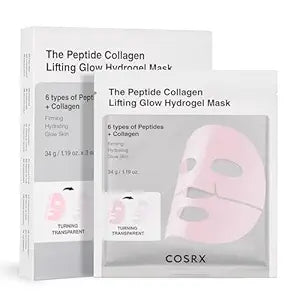 COSRX Pink Peptides Collagen Lifting Glow Hydrogel Face Masks 3 EA