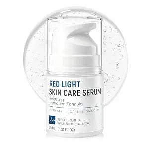 Red Light Therapy Activation Serum, Anti-Aging Formula with Tri-Peptide for Fine Lines, Wrinkles, Firming & Hydrating, Face & Neck Serum for Use with LED Red Light Treatment