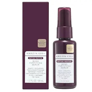 Kristin Ess+ Peptide Restore Fortifying Hair Serum for Frizz & Damaged Hair - Moisturizing Peptide Bond Repair with Heat Protectant - Vegan, Sulfate Free, 1.7 fl oz