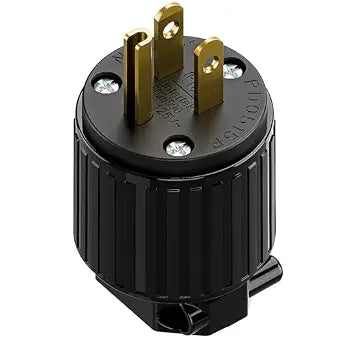 3-Prong Replacement Plug, Plugrang ETL Listed NEMA 5-15P Male Plug