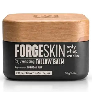 Forge Skin Beef Tallow Balm Skin Moisturizer for Men, Anti Aging Wrinkle Defense - Face & Body Skincare Hydration Cream, 100% Grass-Fed Lotion, Paraben-Free, Helps Minimize Look of Fine Lines, 1.7 oz