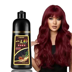 Fvquhvo Red Hair Dye Shampoo, Hair Color Shampoo & Burgundy Hair Dye