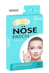 GENDA Blackhead Remover Nose Pore Strips for Deep Cleansing, Hydrocolloid Nose Patches, Clears Black head and Instant Pore Unclogging - 12 Strips
