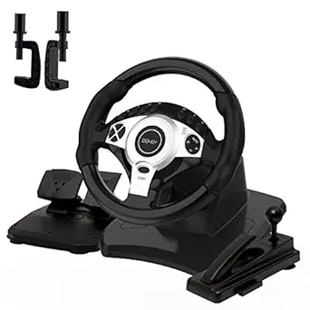 NBCP Racing Wheel with 270/900° Rotation, PC Steering Wheel with Pedals, Dual-Motor Vibration & Gear Shifter for Xbox Series X|S, Xbox One, PS4, PS3, PC, Switch, Xbox 360 Driving Sim Experience