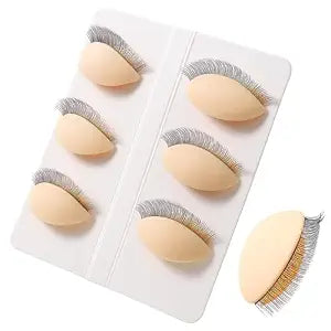 3Pair Replacement Eyelids for Mannequin Head, Removable Realistic Silicone Eyelash Mannequin Practice Lashes for Lash Extensions Eyelash Training Practice Makeup Eyelashs Extensions