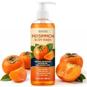 Persimmon Body Wash for Body Odor Control, Natural Deodorant Soap Cleanser