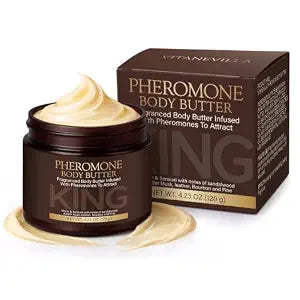 Pher0mone Body Butter for Men Cologned Charm Body Butter for Men – Warm Musk & Sandalwood Scent – Deep Hydration Cologne with Shea & Mango Butter 4.23 oz