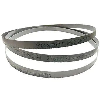FOXBC 27 Inch Bandsaw Blades 24 TPI for DeWalt DCS377, Milwaukee Portable Band Saw Blade, 27" x 1/2" x .020" 24 TPI - 3 Pack