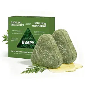 Usman Hair Growth Shampoo Bar for Thinning Hair, 2-Pack, 4.2 oz Each | Herbal Scalp Revival Care for Stronger, Thicker & Fuller-Looking Hair, Free of Sulfates, Parabens & Silicones