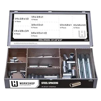 Fastener Assortment Kit, Seamless Steel Spacers Set, 70 Piece Variety