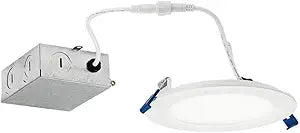 Kichler Direct-to-Ceiling 5 inch Round Slim 30K LED Downlight in White,Textured White