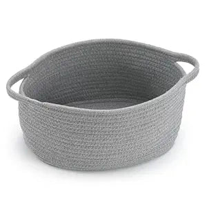 Happyiren Cute Woven Storage Basket with Handle, Baskets for Gifts Empty