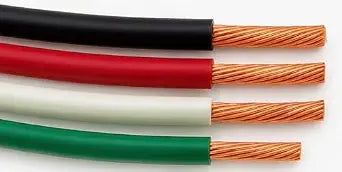5 FT THHN Stranded Copper Wire 6 AWG Black, Red, White + 10 AWG Green Ground Color-Coded Electrical Wire for Residential & Commercial Projects