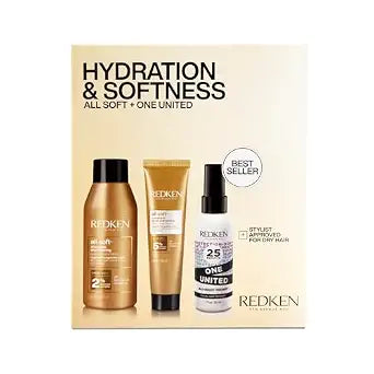 Redken All Soft Mini Set – Shampoo, Conditioner & Leave In Treatment