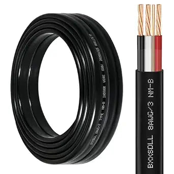 10FT 8/3 NM-B Wire with Ground 8/3 Electrical Wire 8/3 W/G Cable NMB Wire